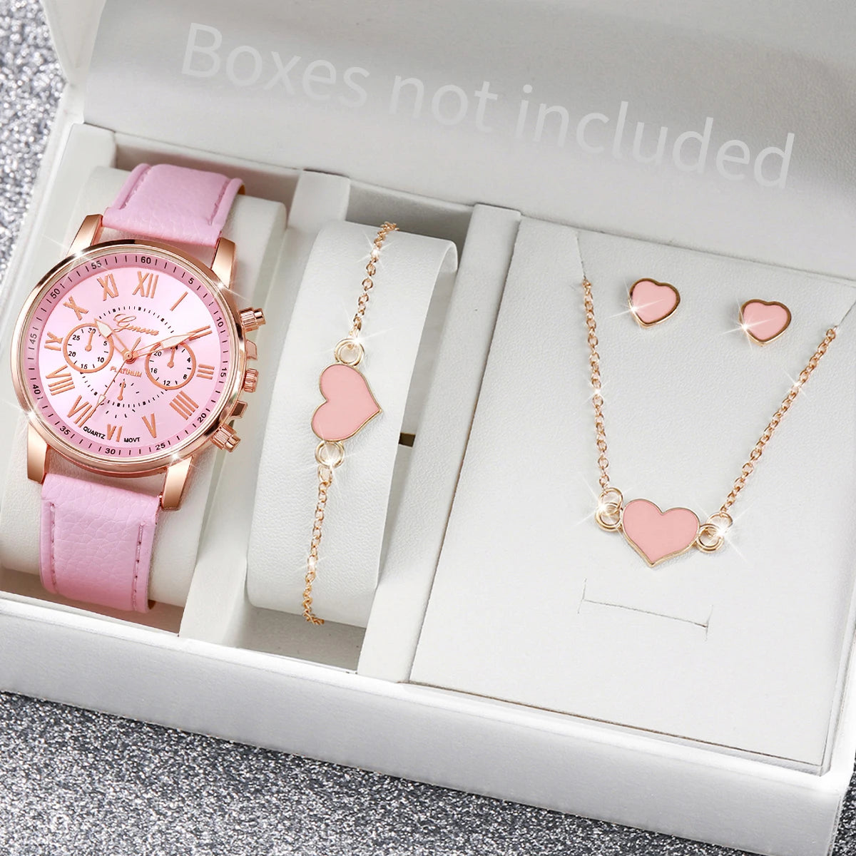 6PCS Women's Watch and Jewelry Set