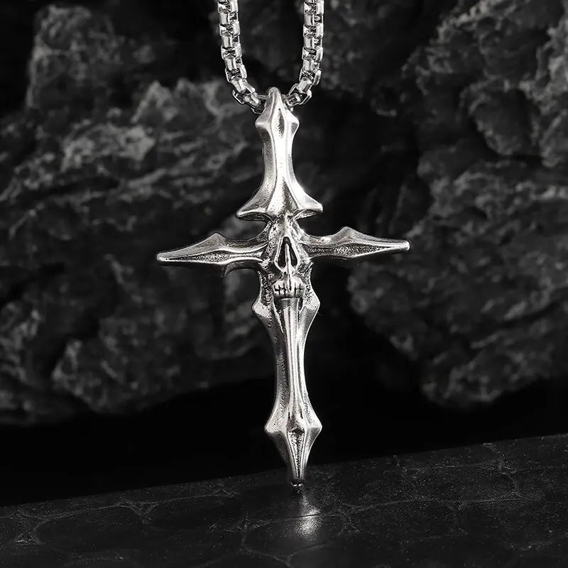 Guardian Angel Wings Cross Pendant Necklace