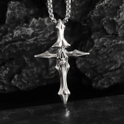 Guardian Angel Wings Cross Pendant Necklace