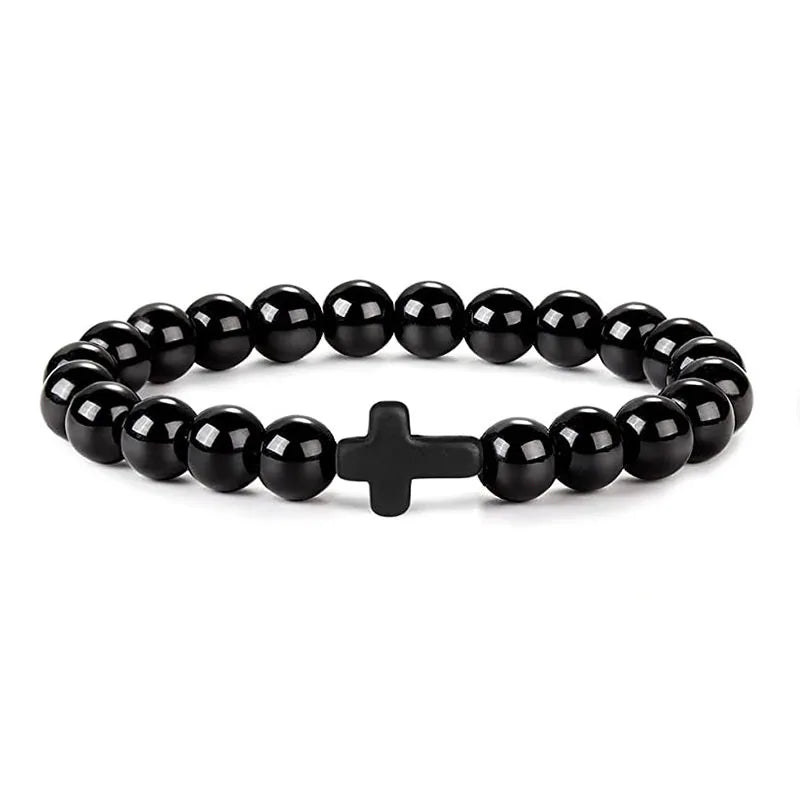 Men's Prayer Onyx Meditation Beads Bracelets