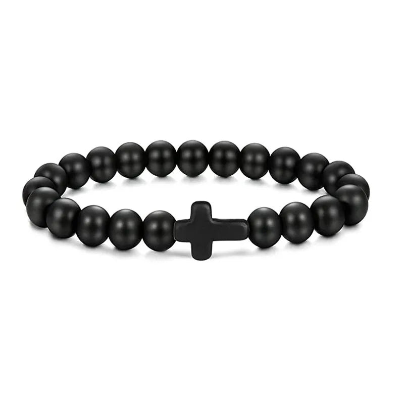 Men's Prayer Onyx Meditation Beads Bracelets