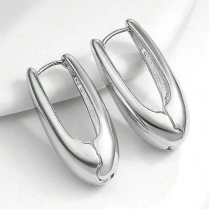 Gold Plating Heart Shape Hoop Earrings For Women Twisted Heart