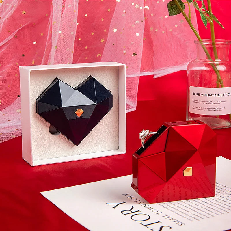 The Perfect Promise: Red Heart Ring Box & Adjustable Ring