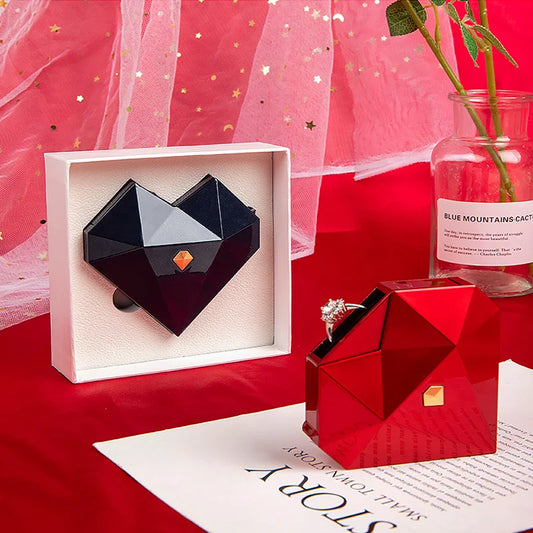 The Perfect Promise: Red Heart Ring Box & Adjustable Ring
