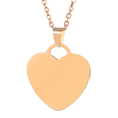 Personalized Heart Pendant Necklace by Bulbusbow – Customized Photo &amp; Name Engraved Stainless Steel Jewelry for Women | Perfect ID Tag Gift