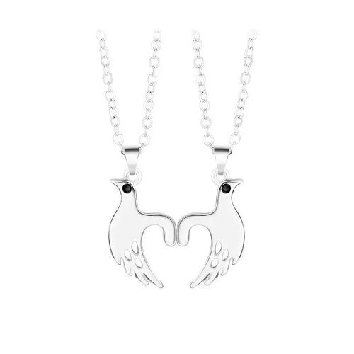 2pcs/set Pull Hook Hands Couple Necklace Pinky Swear Promise Love Hug