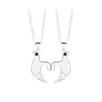 2pcs/set Pull Hook Hands Couple Necklace Pinky Swear Promise Love Hug