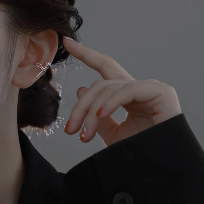 Delicate Zircon Heart Shape Clip Earrings Female Buckle Ear Cuff No Piercings Fake Cartilage Ear for Women 2025 Fashion Jewelry