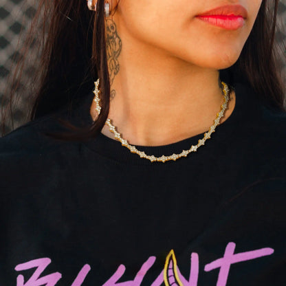 Hip Hop Jewelry Cross Tennis Necklace for Men Women Lead-Free Nickel-Free Skin-Safe Iced Out Bling CZ Tennis Chain Necklace Gift