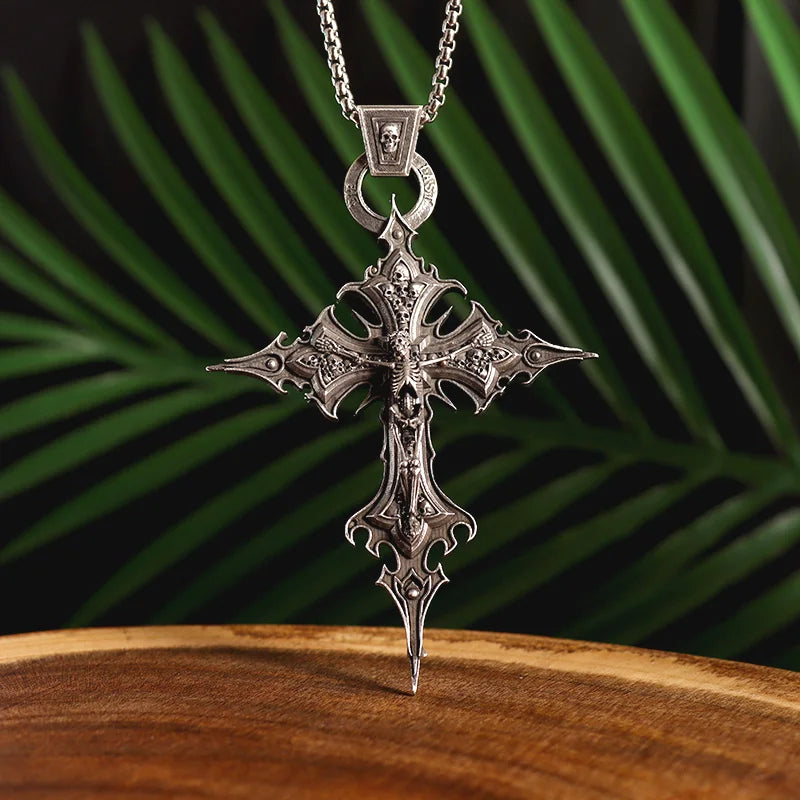 Guardian Angel Wings Cross Pendant Necklace