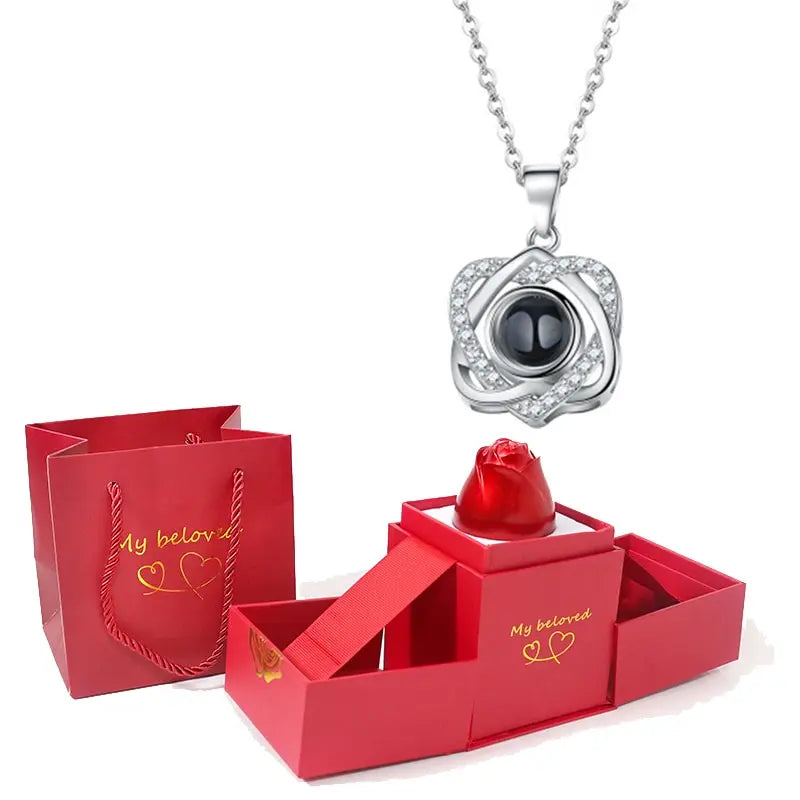 Elegant Rose Jewelry Box – Perfect for Valentine's Day Gifts