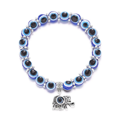 Creative Blue Evil Eye Bracelet for Women Wishing Lucky Amulet Hand of Fatima Bracelet for Men and Women Friendship Jewelry Gift