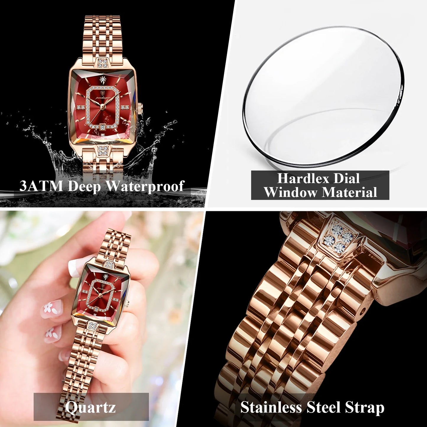 POEDAGAR Elegant Waterproof Women's Wristwatch