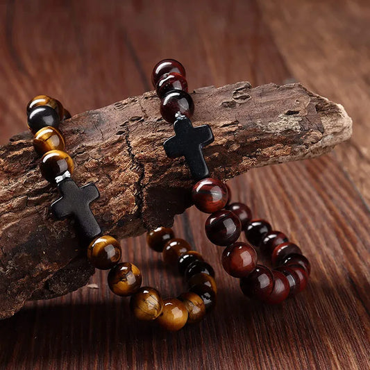 Men's Prayer Onyx Meditation Beads Bracelets