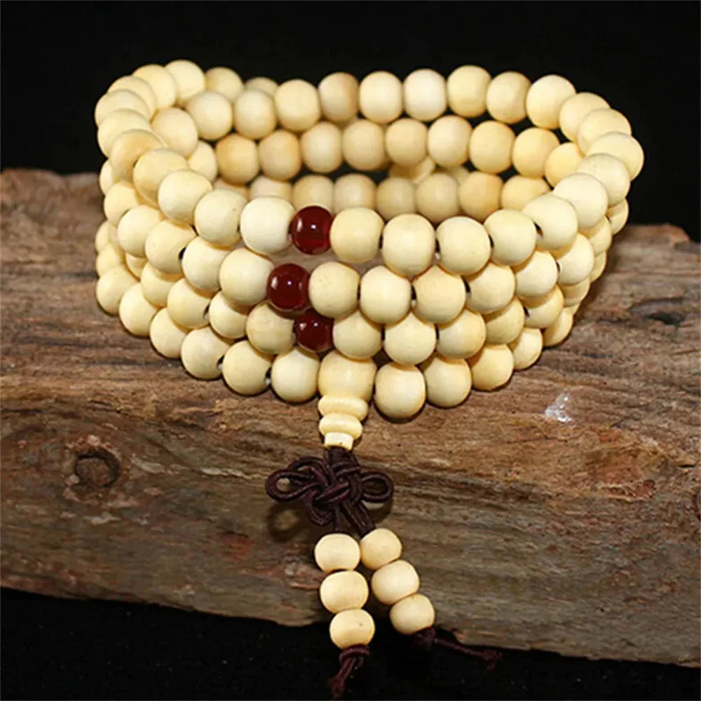Mala Bead, Mala Bracelet, 108 Mala Bead, 8mm Mala Bracelet, Jewelry, Sandalwood Mala, Meditation Bracelet, Wrist Mala