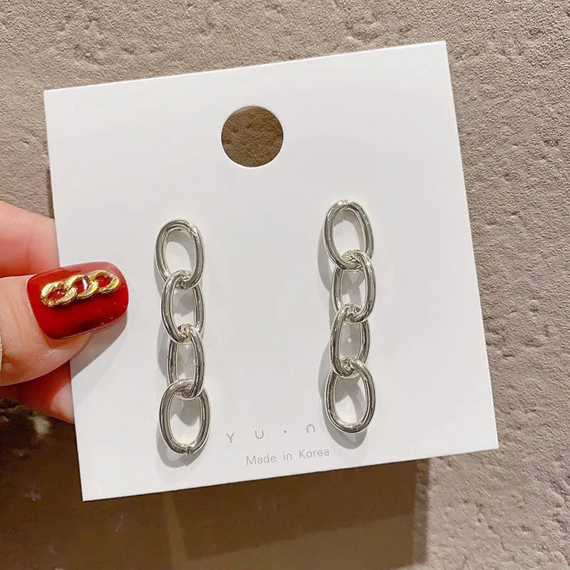 2022 New Trend Simulation Pearl Long Earrings Women's Flower Rhinestone Wedding Pendant Earrings Fashion Korean Jewelry Earrings