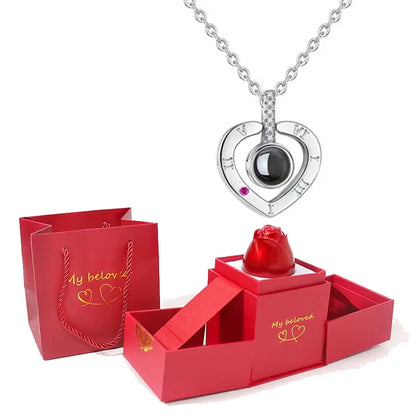 Elegant Rose Jewelry Box – Perfect for Valentine's Day Gifts