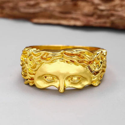 Retro Gold Crown Ring: Shiny Zircon Inlaid Luxury Jewelry Accessorie