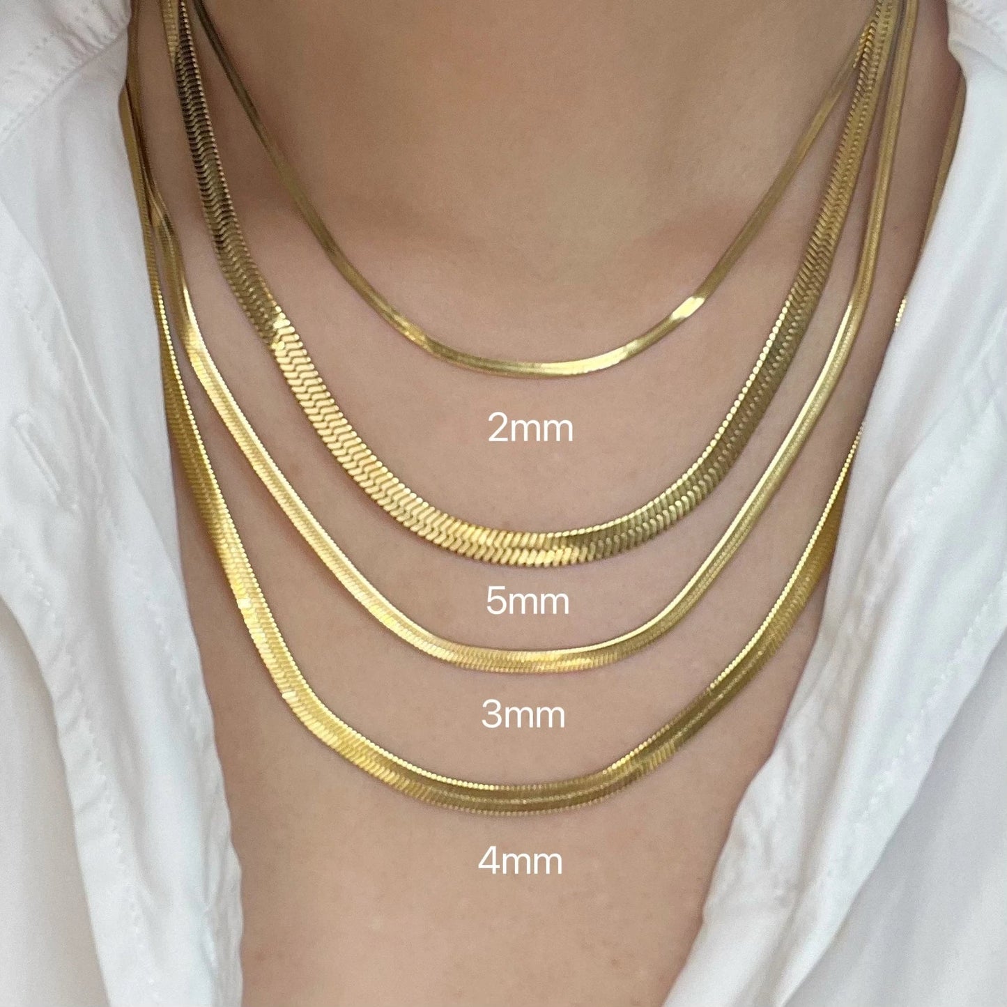 Minimalist Gold Snake Chain Necklace