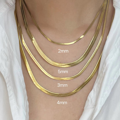 Minimalist Gold Snake Chain Necklace