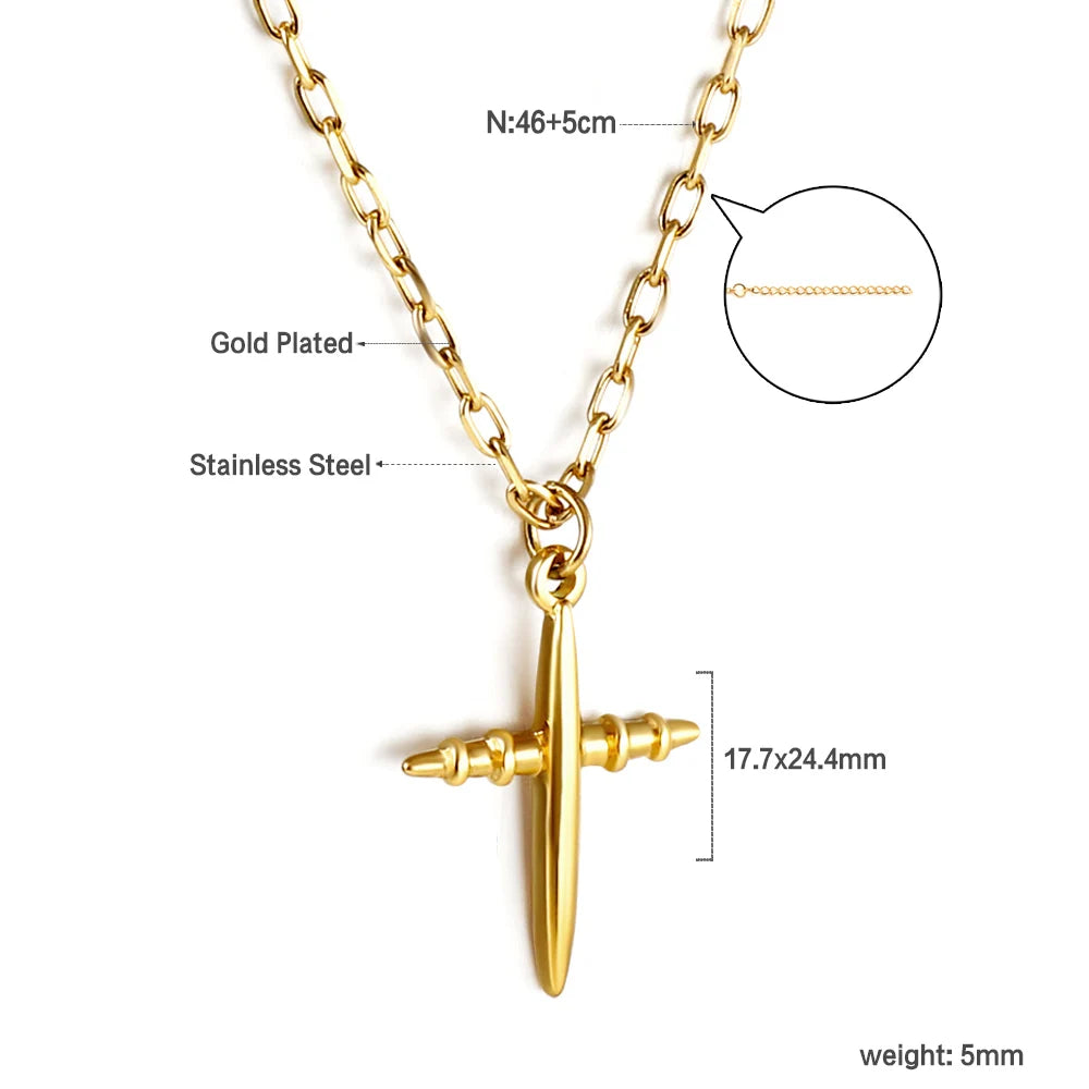 Gold Color Jewelry Male Female Necklaces