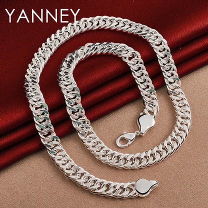 10MM 925 Sterling Silver 20/24 Inches Snake Chain Necklace For Men Women Fashion Hip Hop Charm Gift Jewelry Wedding