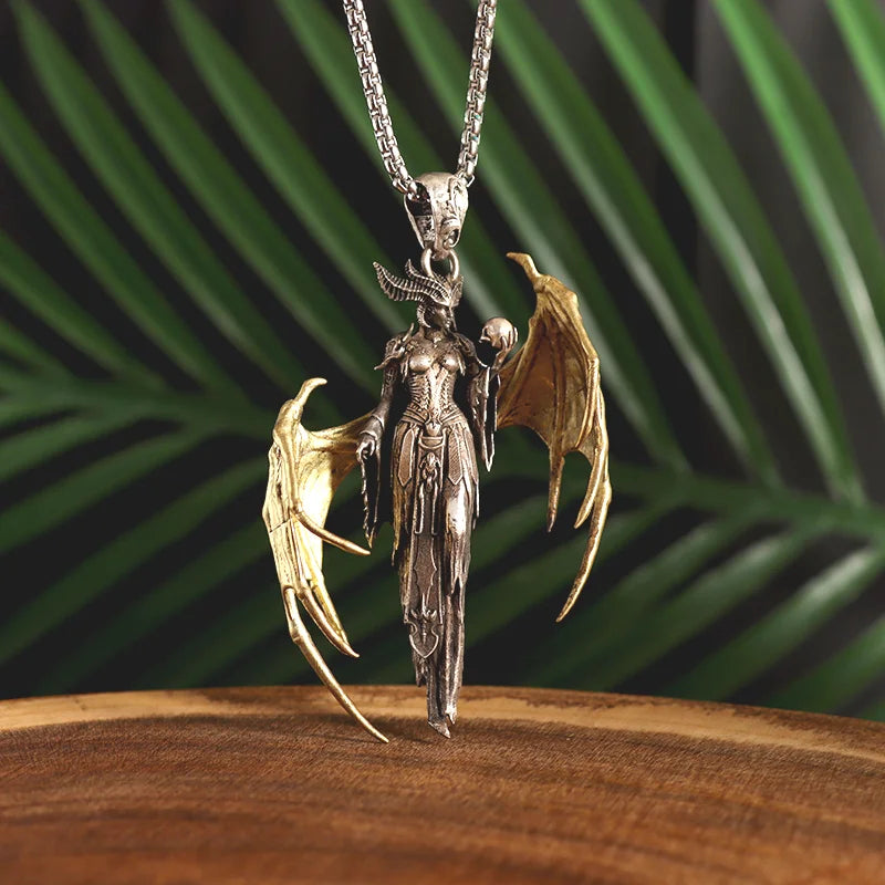 Guardian Angel Wings Cross Pendant Necklace