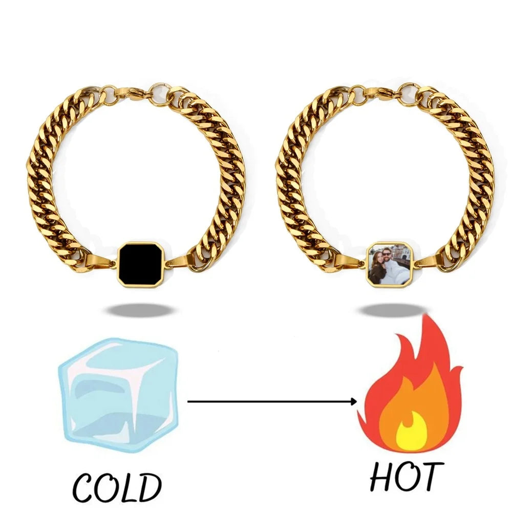 Custom Photo Heat Activated Magic Bracelet with Hidden Picture