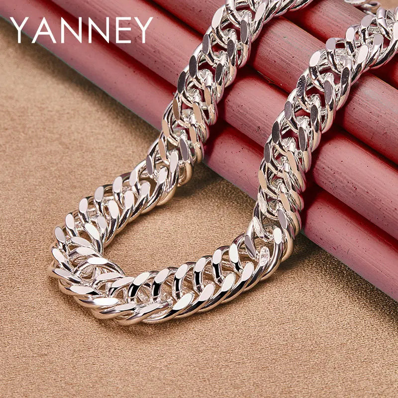 10MM 925 Sterling Silver 20/24 Inches Snake Chain Necklace For Men Women Fashion Hip Hop Charm Gift Jewelry Wedding