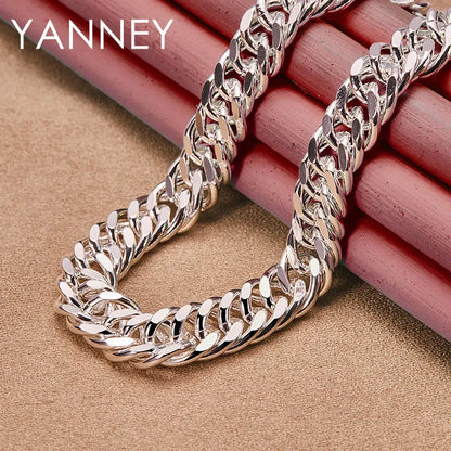 10MM 925 Sterling Silver 20/24 Inches Snake Chain Necklace For Men Women Fashion Hip Hop Charm Gift Jewelry Wedding