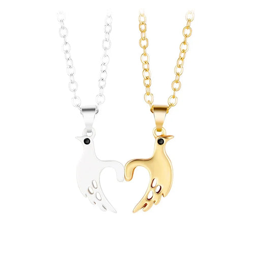 2pcs/set Pull Hook Hands Couple Necklace Pinky Swear Promise Love Hug