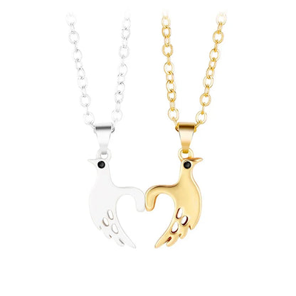 2pcs/set Pull Hook Hands Couple Necklace Pinky Swear Promise Love Hug