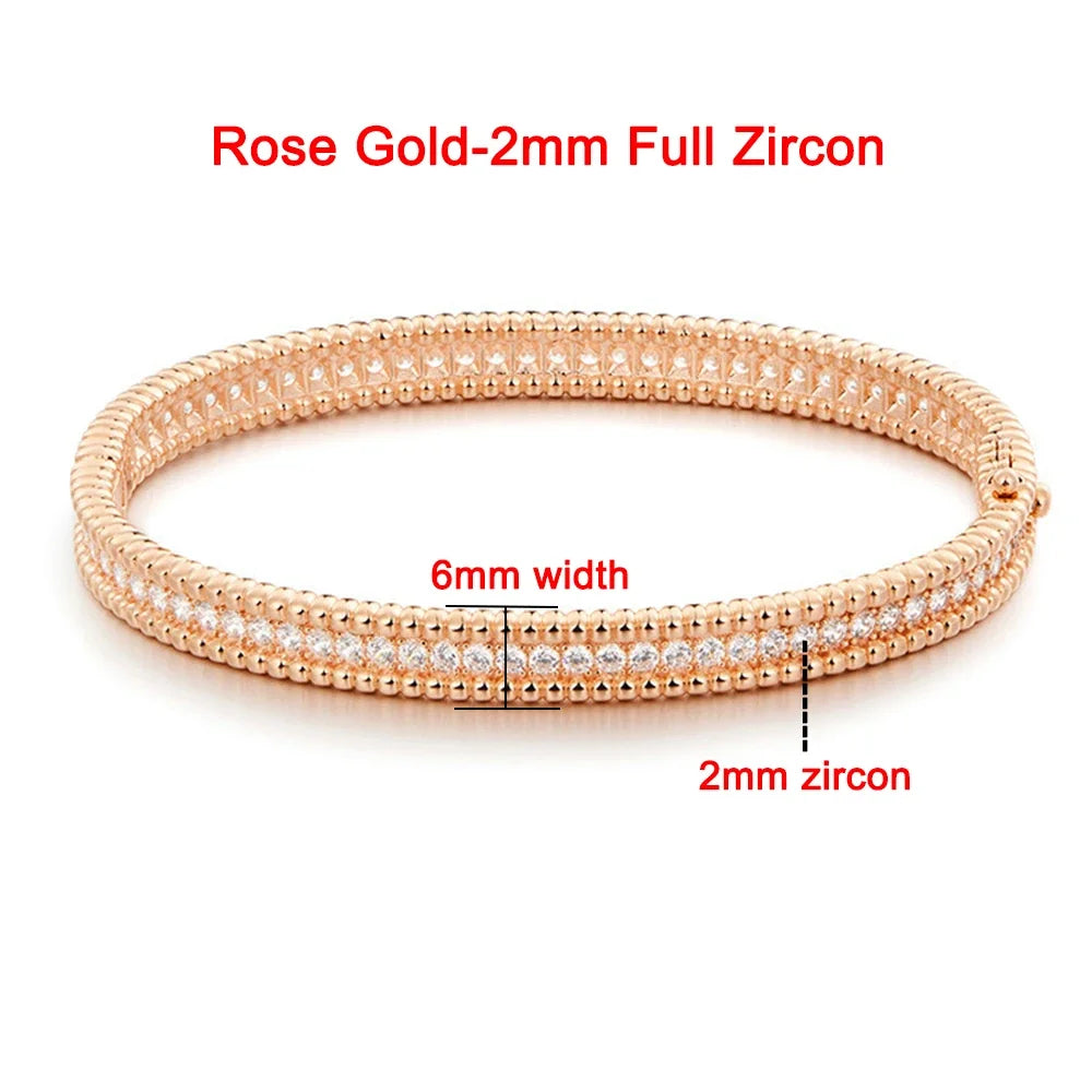 TBCYD 2MM D Color Full Moissanite Bangles For Women GRA Certified S925 Silver Sparkling Diamond Bracelets Luxury Jewelry Gifts