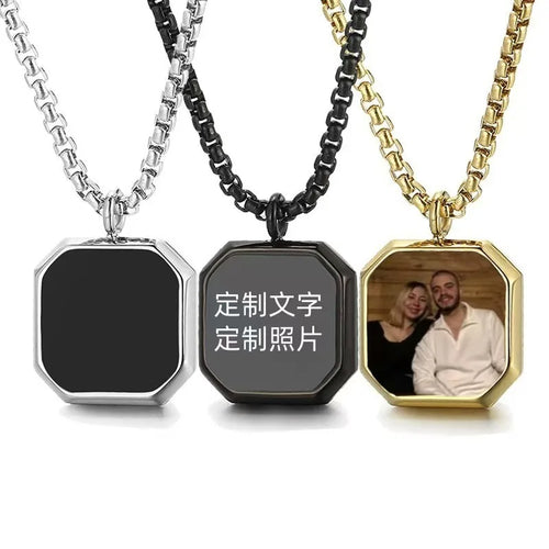 Qitian Custom Photo Heat Activated Necklace Thermal Imaging Magic