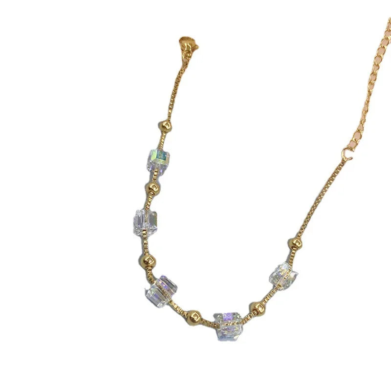 Super Shining Cube Sugar Color Changing Crystal Bracelets Charm