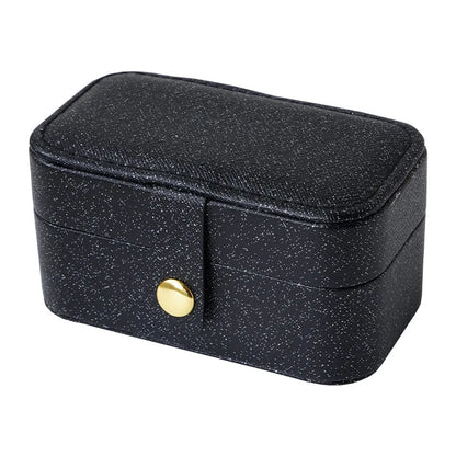 EMESA HOME Exquisite PU Leather Jewelry Box, Ring Necklace Earrings Storage, Minimalist Daily Travel Portable Organizer Box.
