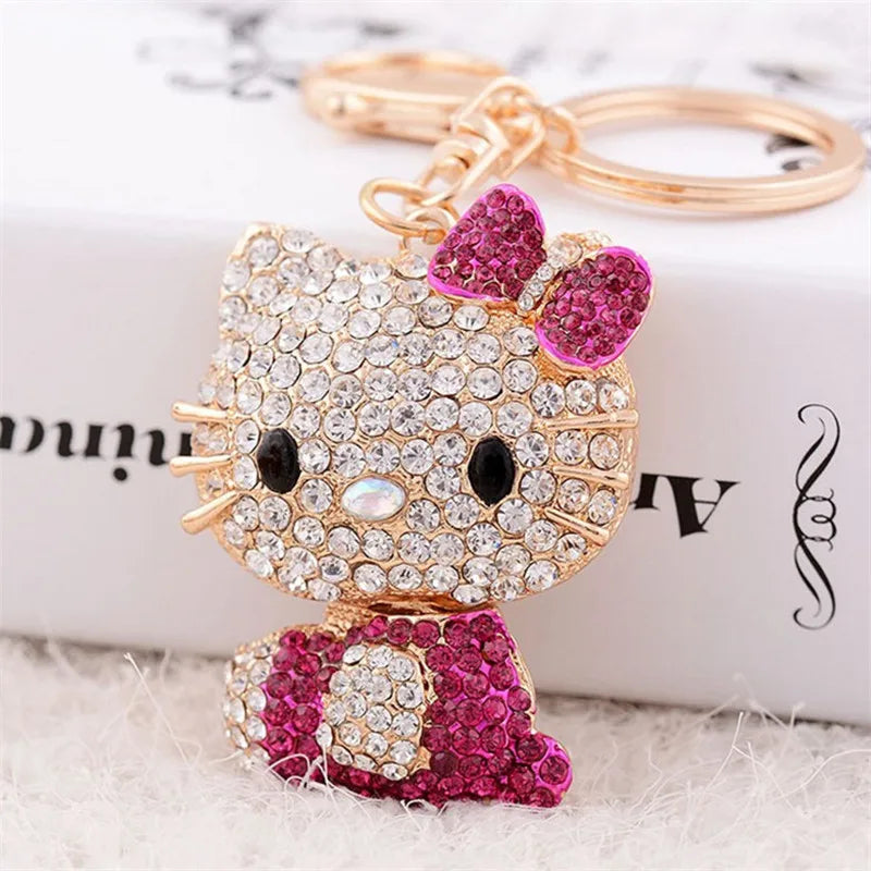 Hello Kitty Rhinestone Diamond Keychain