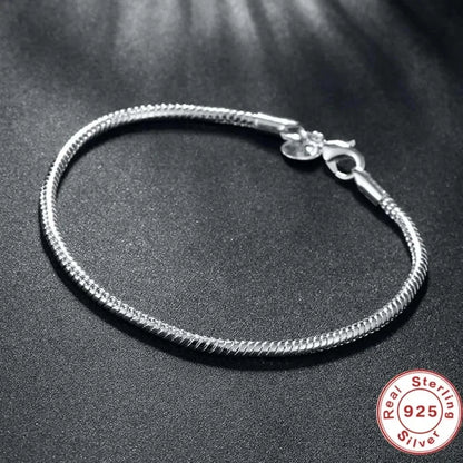 Handmade Snake Bone Bracelet – 925 Sterling
