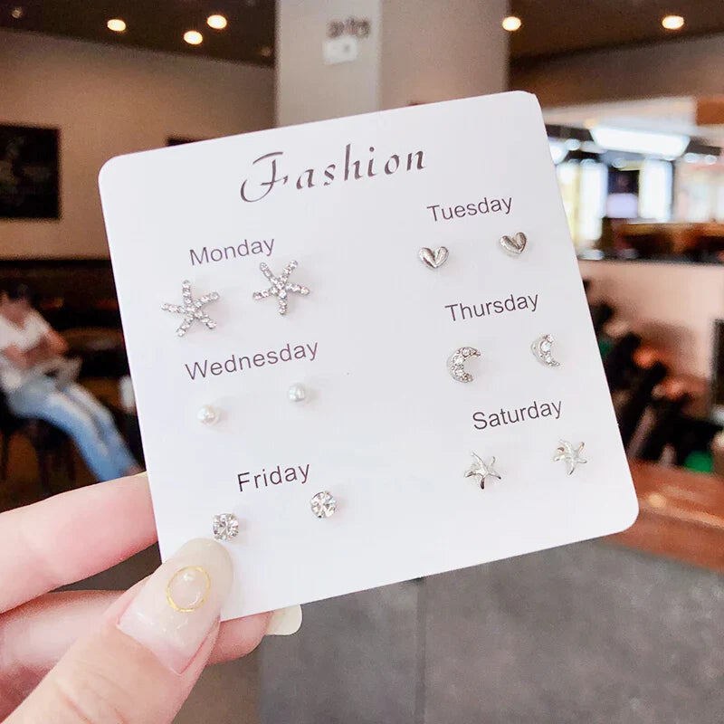 S925 Silver Mini Stud Earrings Set – Elegant, Simple & Cute Jewelry for Women & Girls™