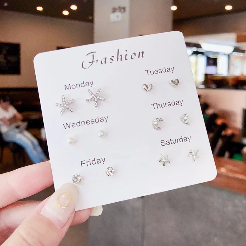 S925 Silver Mini Stud Earrings Set – Elegant, Simple & Cute Jewelry for Women & Girls™