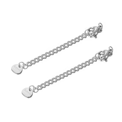 10pcs Stainless Steel Extension Extended Tail Chains Lobster Clasps