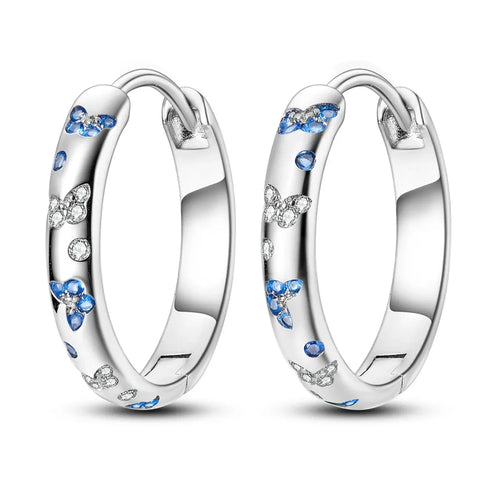 MULA 1PC Hoop Earrings Silver Plated Women Fashion Jewelry Gift For