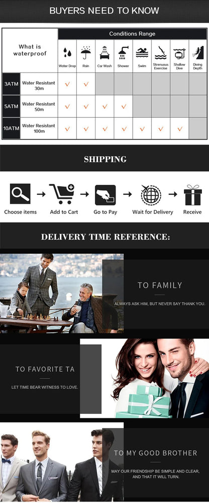 POEDAGAR SportLux® – Men’s Waterproof Quartz Watch