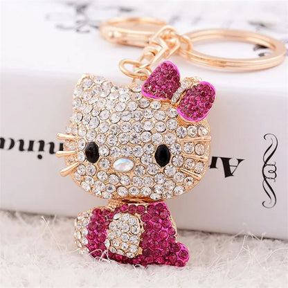 Hello Kitty Rhinestone Diamond Keychain