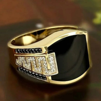 Classic Metal Gold Punk Ring - Fashion Engagement & Wedding Luxury Jewelry