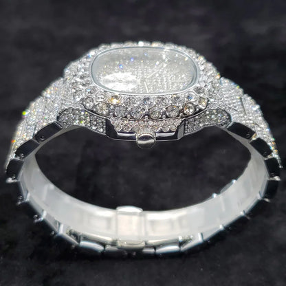 Luxury Diamond Watch Men Hip Hop Street Style Date Display Quartz Timepiece Iced Out Party Jewelry Wristwatch Hot Sale Product