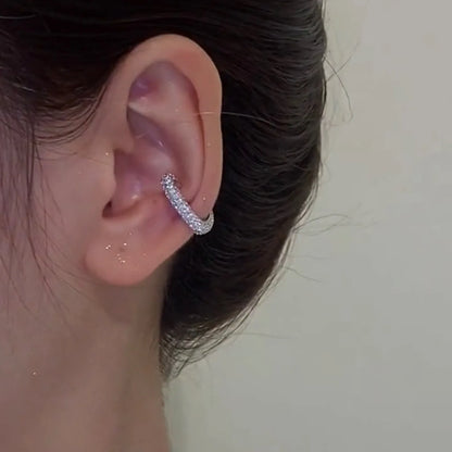 Delicate Zircon Heart Shape Clip Earrings Female Buckle Ear Cuff No Piercings Fake Cartilage Ear for Women 2025 Fashion Jewelry