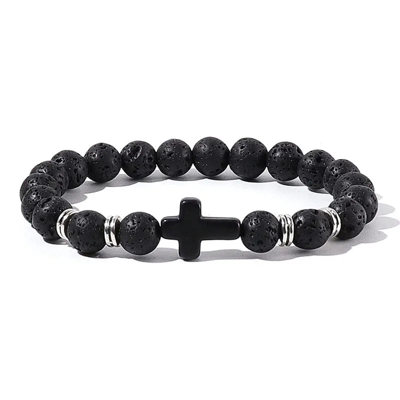 Men's Prayer Onyx Meditation Beads Bracelets