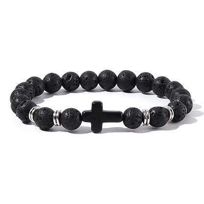 Men's Prayer Onyx Meditation Beads Bracelets