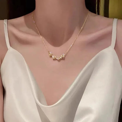 Подвеска Vintage Lucky Four Leaf Clover Pendant Necklace Fashion Heart